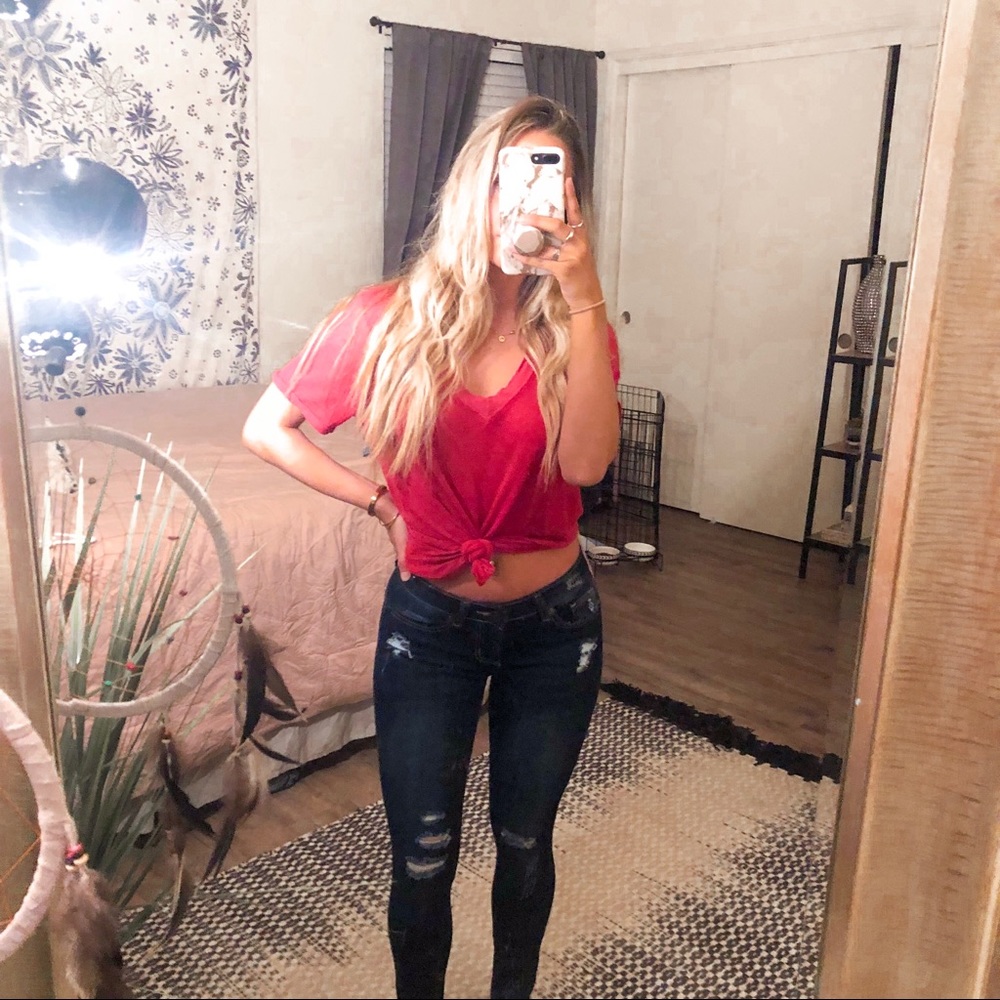 Red Free People Top
